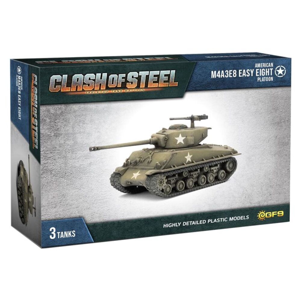 Clash of Steel: Tabletop Tank Battles - American M4A3E8 Easy Eight Platoon